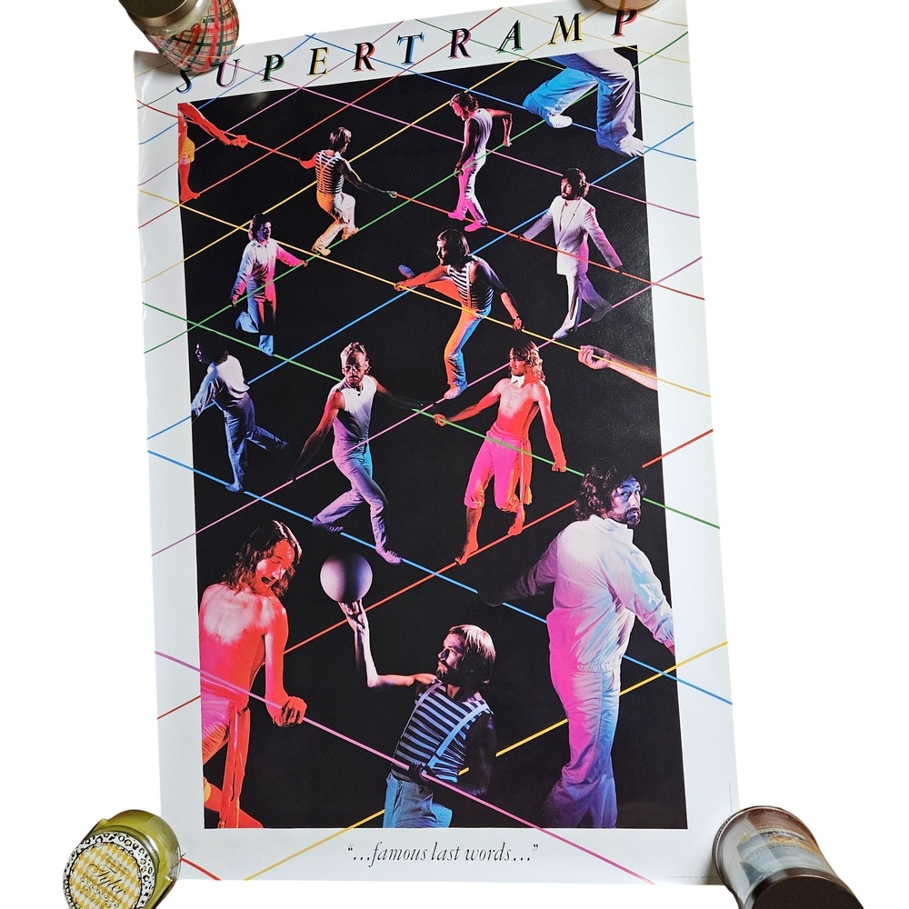 Supertramp "...Famous Last Words..." Vintage 1982 Promo Poster 24x36 A&M Rock